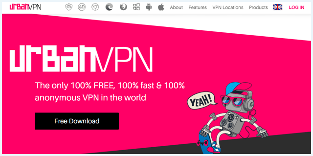 Homepage website UrbanVPN