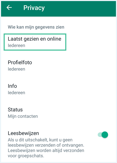 Het scherm