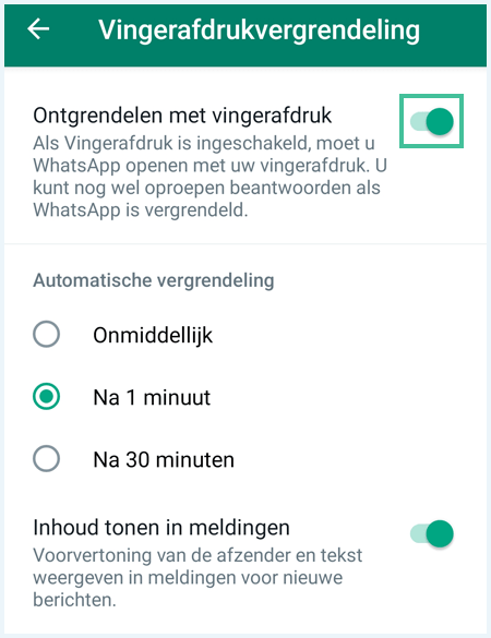 Het scherm