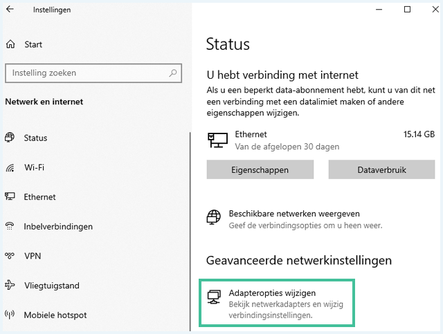 Windows optie