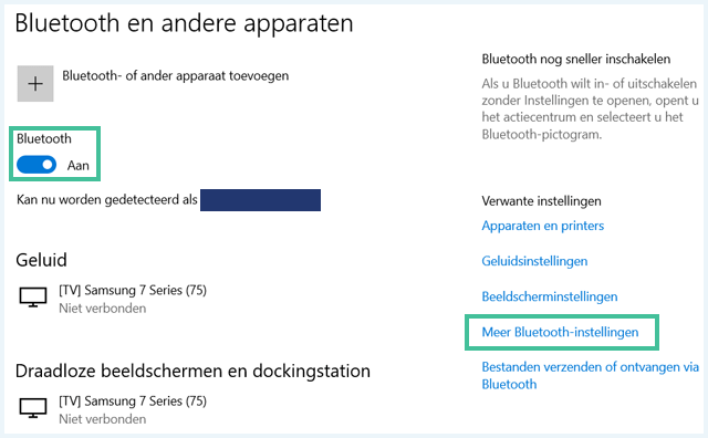 Windows Bluetooth Scherm