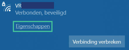 Windows scherm van een specifiek Wifi-netwerk