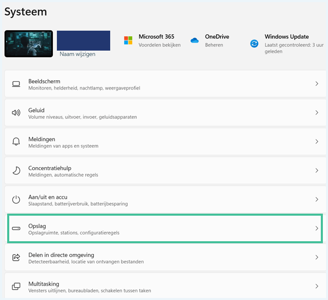 Windows scherm 