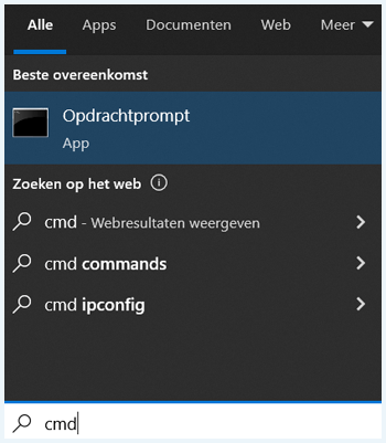 Windows zoekopdracht