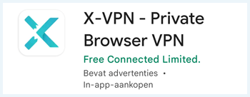 X-VPN in app store