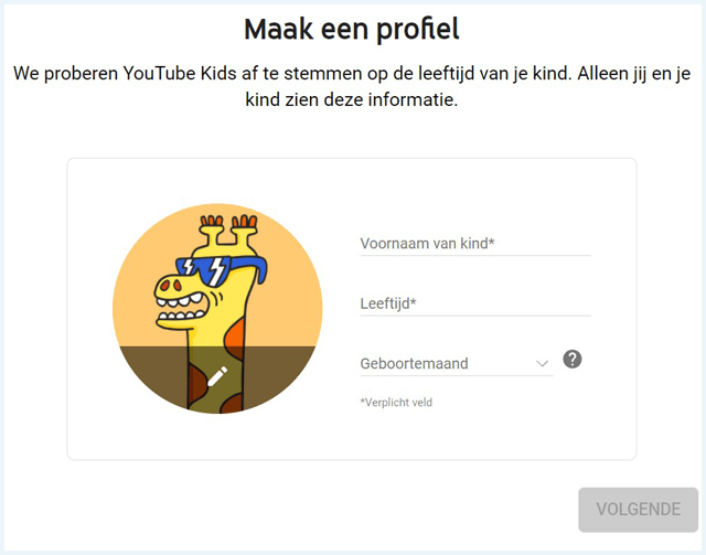 YouTube Kids profiel aanmaken voor kind