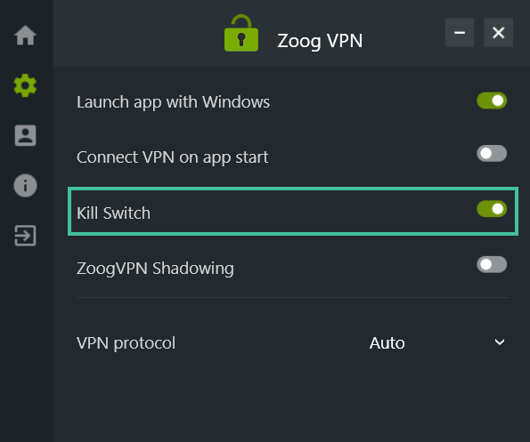 ZoogVPN App Instellingen