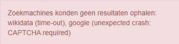 SearX zoekmachine error
