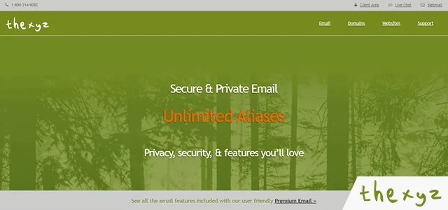 Thexyz homepage met logo