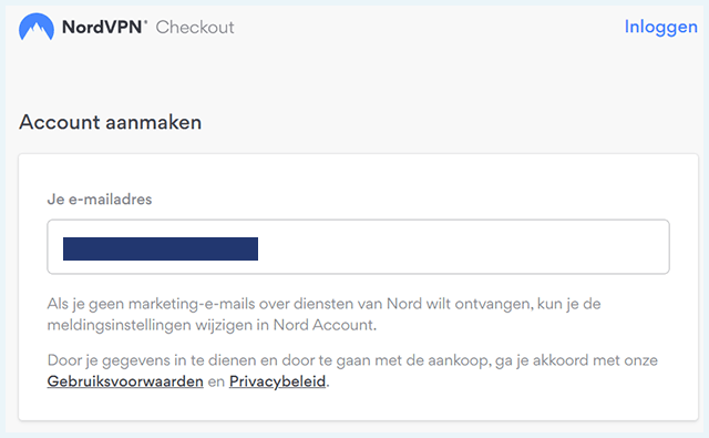 Screenshot Threat Protection account aanmaken