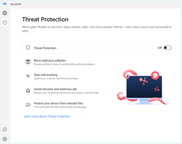 Screenshot Threat Protection dashboard