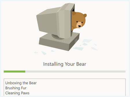Screenshot van het Installatieproces van TunnelBear