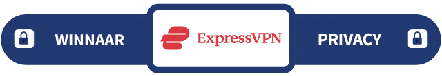 Banner met daarop de tekst Winnaar Privacy: ExpressVPN