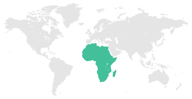 Wereldkaart Afrika