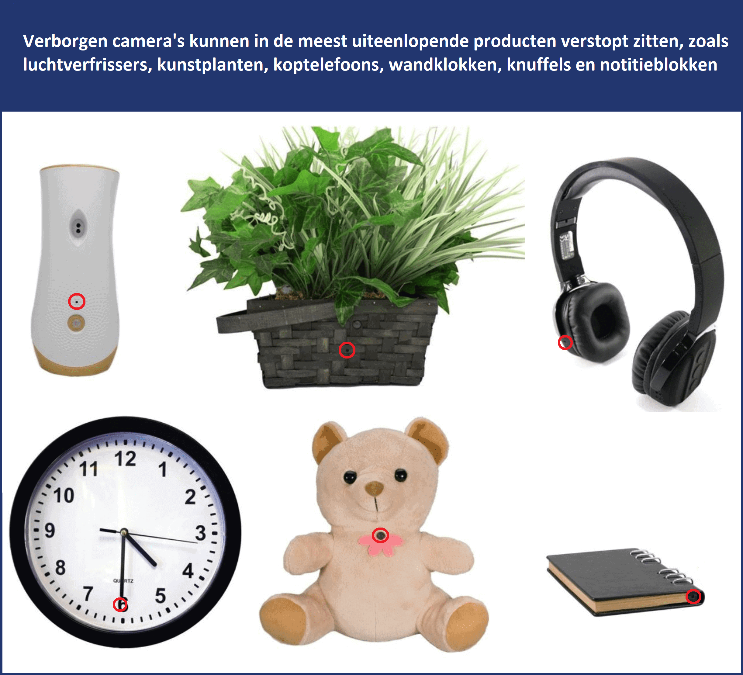 Zes voorbeelden verborgen camera's vpngids